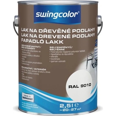 Swingcolor Podlahový lak na dřevo, bílý, 2,5 l 6160.T02,5.9010