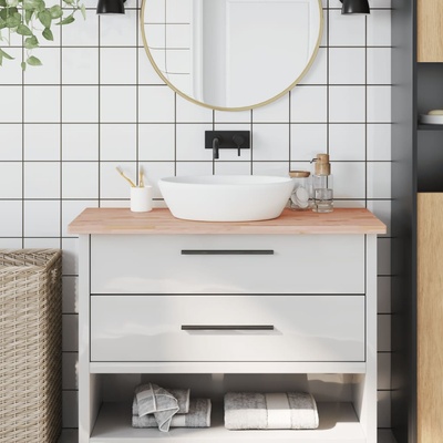 vidaXL Плот за баня 100x60x2, 5 см масивно дърво бук (355991)