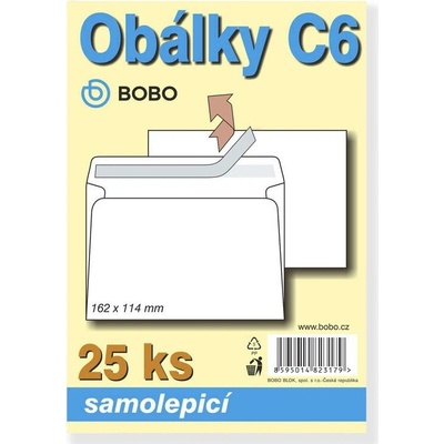 Obálky C6 samolepicí (bal. 25ks)