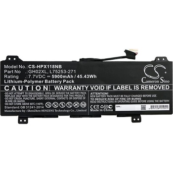 Image 1 of Cameron Sino Батерия за лаптоп HP Chromebook 14 G6 10X23EA; Chromebook X360 13B-CA0000SI; HSTNN-DB9M LiPo 7.7V 5900mAh CAMERON SINO (CS-HPX118NB)