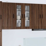 vidaXL Стенен стъклен шкаф LUCCA Кафяв дъб 60 x 31 x 80 см (885092)