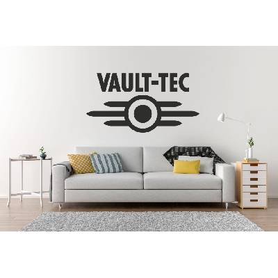Lepy Samolepka na stenu Fallout - Vault-Tec Farebná varianta: Tmavo červená, Velikost (šírka x výška): l20x63cm