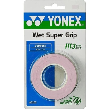 YONEX Грипове Yonex WET SUPER GRAP - 3 броя, mist pink (AC102ex)