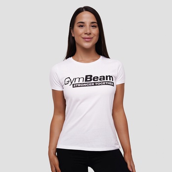 GymBeam Дамска тениска Stronger Together White L