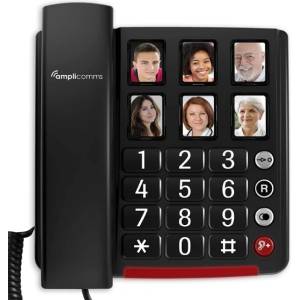 amplicomms Amplicomms BIGTel 40 plus телефон с големи бутони, тъмносив (ATL1424089) Телефонни апарати