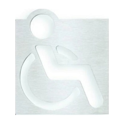 Sapho WC vozíčkář cedulka 120x120 mm, broušená nerez, XP043