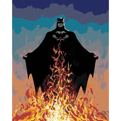 Zuty Maľovanie podľa čísel Batman a plamene