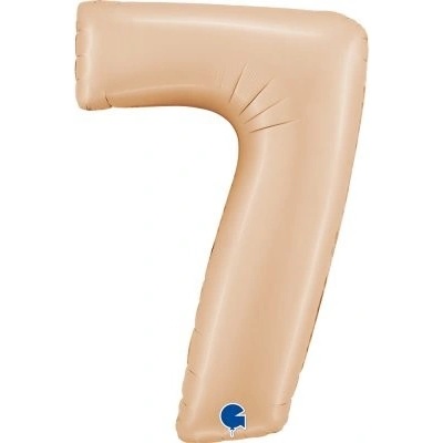 GRABO fóliový balónek ČÍSLICE KRÉMOVÁ 7 102cm,40 nafukovací