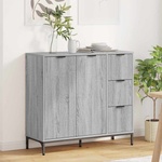 vidaXL Служебен шкаф Сив Сонома 89, 5 x 33 x 82 см Инженерна дървесина (883460)