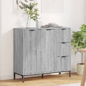 vidaXL Служебен шкаф Сив Сонома 89, 5 x 33 x 82 см Инженерна дървесина (883460)