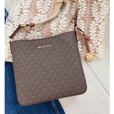 Michael Kors Messenger crossbody hnedá s monogramom