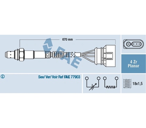 Lambda sonda FAE 77302