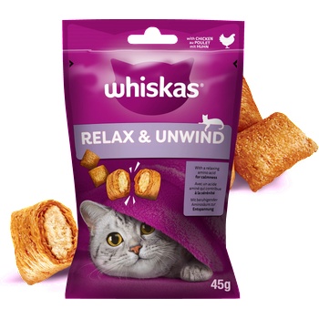 Whiskas Релаксация и отмора 45г - лакомство за котки, с пилешко месо