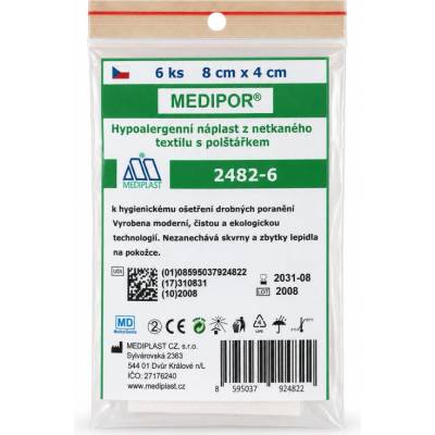 MEDIPLAST Náplasť 8 × 4 cm / 6 ks