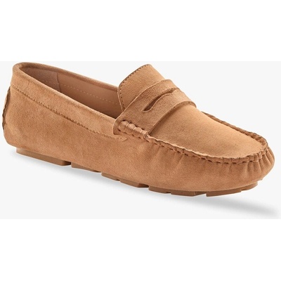 Kožené mokasíny béžová