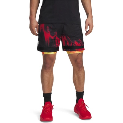 Under Armour Мъжки къси панталони Under Armour Curry Statement Shorts Mens - Black/Red