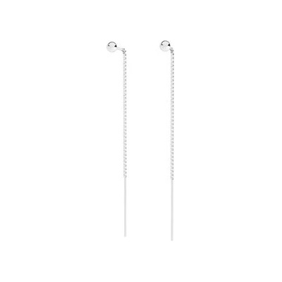 Nubis stříbrné visací náušnice kuličky NB-3656