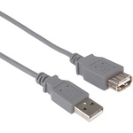 PremiumCord Кабел usb 2.0 удължител a - a, m/f, 2 м, сив kupaa2 (kupaa2)