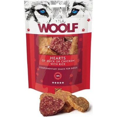 WOOLF Hearts Of Duck Or Chicken And Rice 100 g