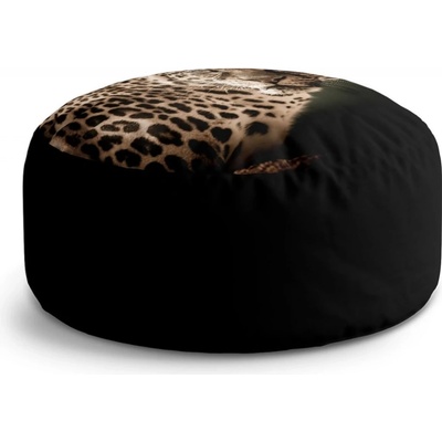 Sablio Taburet Circle Levhart: 40x50 cm