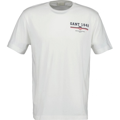 Gant Тениска Gant Men's Graphic Regular Fit T-Shirt - White 113