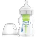 Dr. Brown's kojenecká láhev Options skleněná bílá se silikonovým dudlíkem level 1 1 ks 150 ml