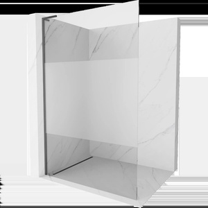Mexen Kioto L душ екран Walk-in 70 x 200 см, прозрачен/матиран, gun metal - 800-070-103-95-35 (800-070-103-95-35)