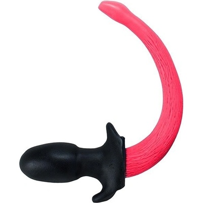 SquarePegToys Happy Puppy Tail Plug Glow Pink Medium