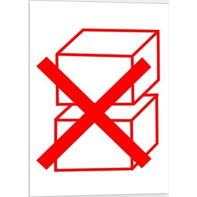 Traiva s.r.o Značení obalů Nestohovat / Do not stack - piktogram - R Verze: Samolepka 74 x 105 mm tl. 0.1 mm - Kód: 08664
