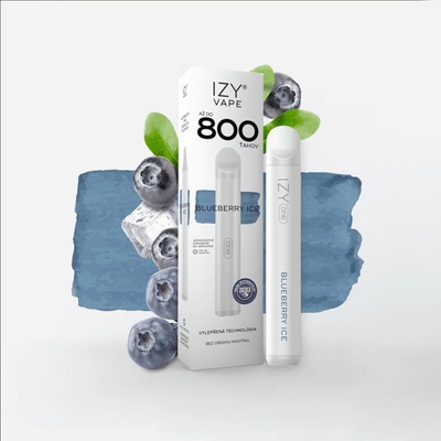 Izy Vape One Blueberry Ice 2 ml 0 mg White 800 poťahov