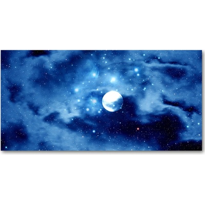 Foto-obraz fotografie na skle Mesiac v splne 100x50 cm