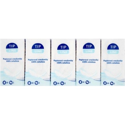 Tip Line Hygienické vreckovky 2-vrstvové 10x10ks