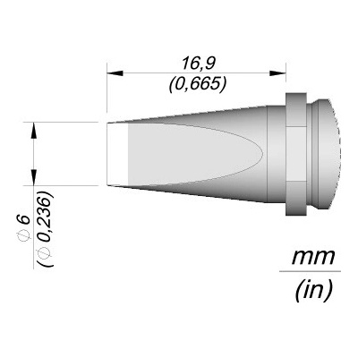 JBC R470024 – hrot ve tvaru dláta 6 × 1,3 mm S1