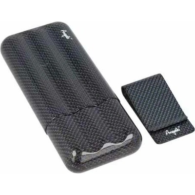 Angelo puzdro na 3 cigary carbon modré 16 cm