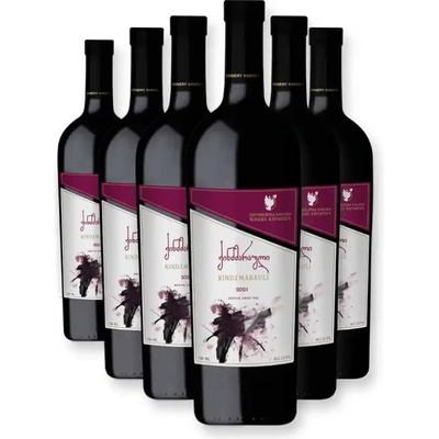 KHAREBA Khareba Kindzmarauli červené polosladké víno 12,5% 6 x 0,75 l (čistá fľaša)