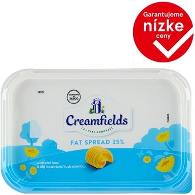 Tesco Creamfields rastlinná nátierka 25% 500 g