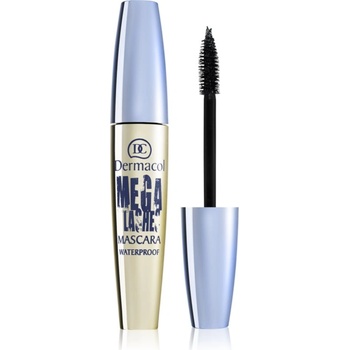 Dermacol Mega Lashes Waterproof водоустойчива спирала за обем цвят Black 12.5ml