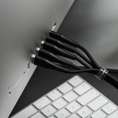 Forcell C347 Silicone, USB-C/USB-C QC4.0 PD 5A 100W 1m černý