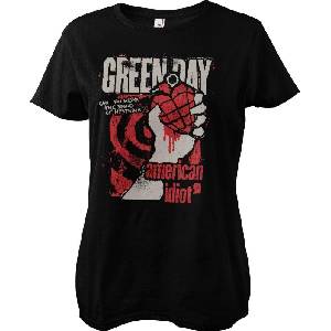 Green Day American Idiot Spiral Arm Black L Дамски Риза (WMX-5-GDAY001-H93-11-BK-L)