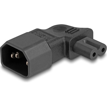 Delock Захранващ адаптер IEC 60320 - C14 - C7, мъжки/женски, 2, 5 A, огънат на 90