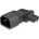 Delock Захранващ адаптер IEC 60320 - C14 - C7, мъжки/женски, 2, 5 A, огънат на 90