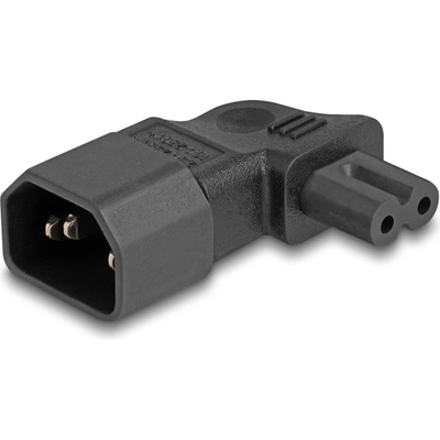Delock Захранващ адаптер IEC 60320 - C14 - C7, мъжки/женски, 2, 5 A, огънат на 90