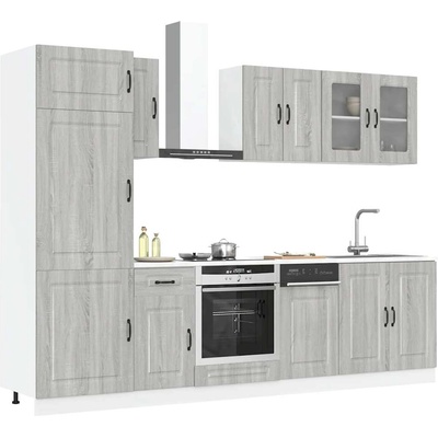 vidaXL Комплект кухненски шкафове от 8 части Kalmar, инженерно дърво (3314797)