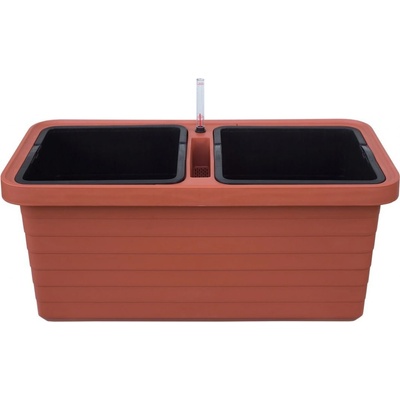 PLASTIA Berberis Samozavlažovací hrantík duo, plast, terakota, 78 x39 cm
