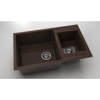 Image 1 of FAT Мивка Vanguard 233, Polymer marble, 18 Тъмно венге, с включен сифон