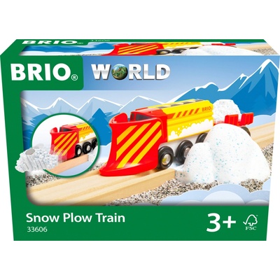 Brio World 33606 Schneeräumzug Winterliche Ergänzung für die Holzeisenbahn Empfohlen ab 3 Jahren