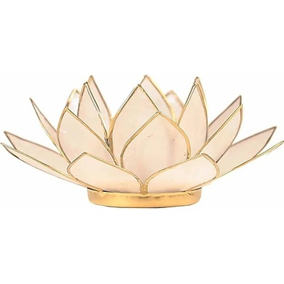 Svietnik Lotus Korunná čakra biela