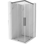 Mexen Rox Двойна плъзгаща душ кабина 85 x 85 см, прозрачна, четкано оръжейно (8C2D-085-085-66-00)