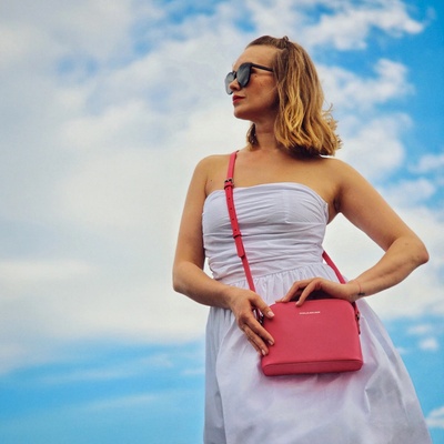 Noelia Bolger kabelka crossbody NB 0070 F růžová