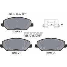 Sada brzdových platničiek kotúčovej brzdy TEXTAR 2280401